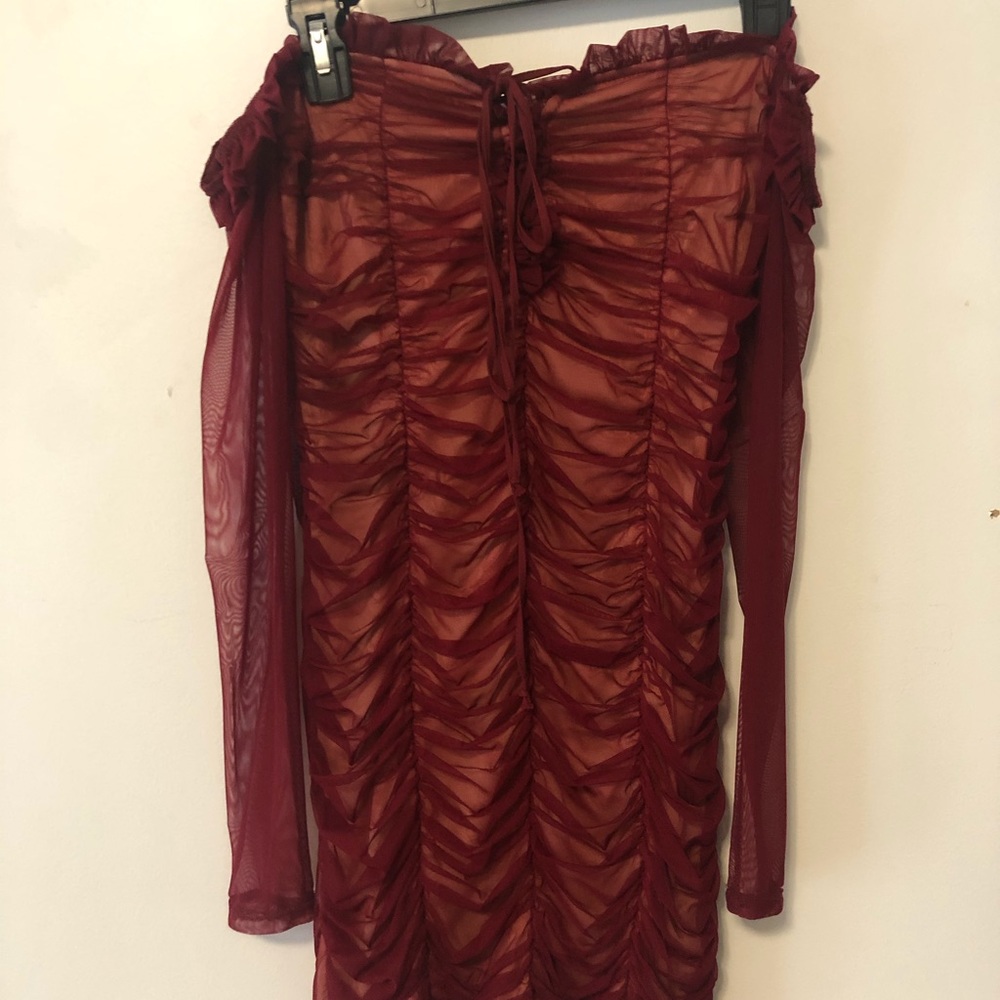Maroon Dress Fashion Nova